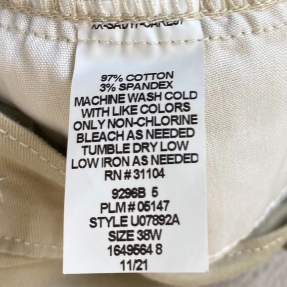 Saddlebred Mens Shorts Bundle 38W Cargo & Flat Front Beige Cotton Blend - Picture 6 of 13